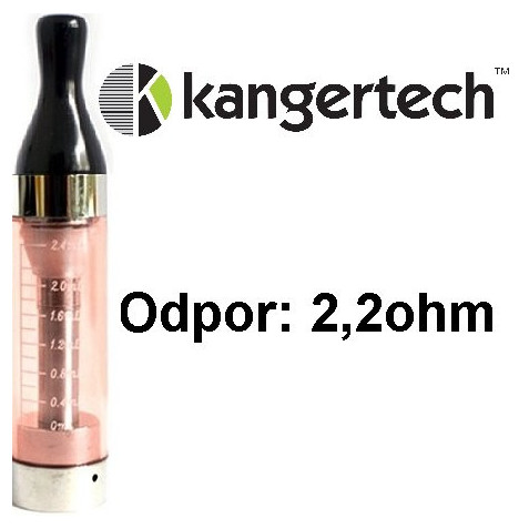 Kangertech CC/T2 clearomizer 2,4ml 2,2ohm Red