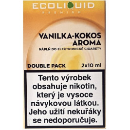 Liquid Ecoliquid Premium 2Pack Vanilla Coconut 2x10ml - 0mg