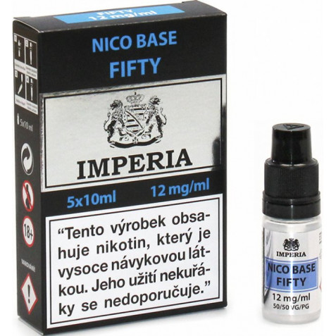 Nikotinová báze CZ IMPERIA 5x10ml PG50-VG50 12mg 